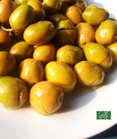 Organik Yeşil Kırma Zeytin 400 gr.  resmi