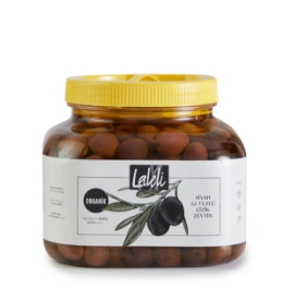 Organik Siyah Az Tuzlu Çizik Zeytin 1,2 kg  Zeytinyağı içerisinde resmi