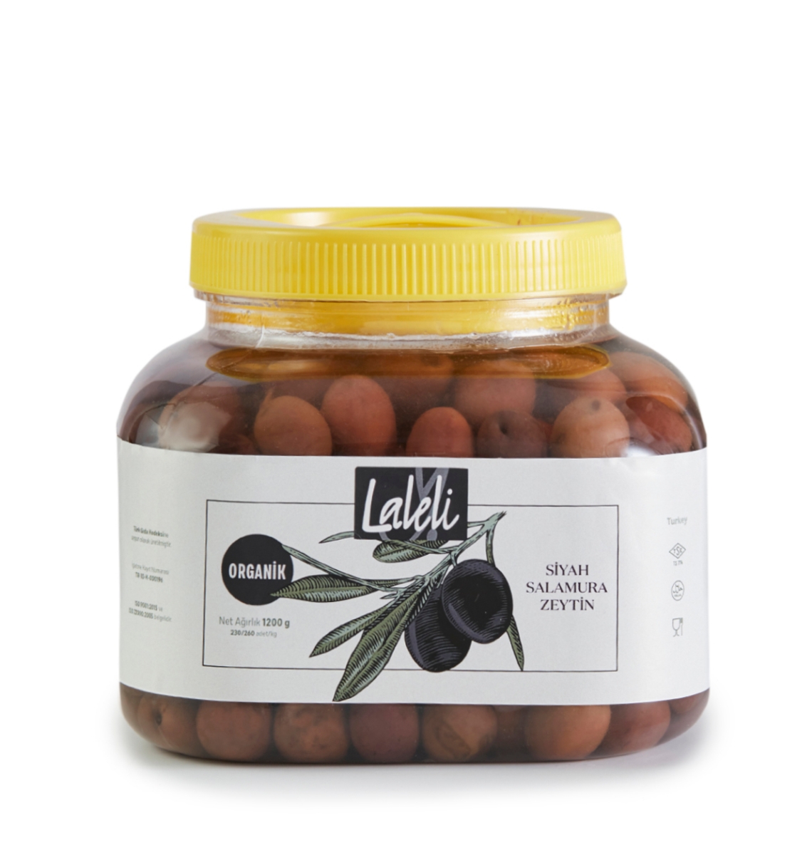 Organik Siyah Salamura Zeytin 1,2kg. Pet Ambalaj (YENİ SEZON) resmi