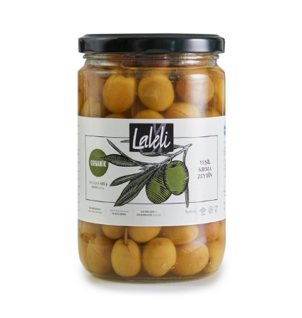 Organik Yeşil Kırma Zeytin 400 gr.  resmi
