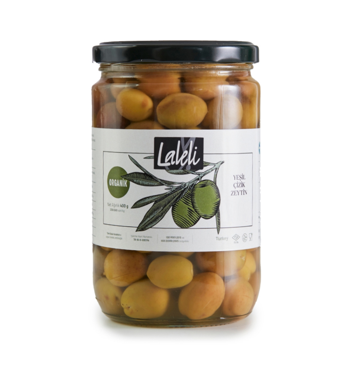 Organik Yeşil Çizik Zeytin 400 gr. (YENİ SEZON) resmi