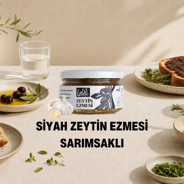 Siyah  Zeytin Ezmesi Sarımsaklı 180 g resmi