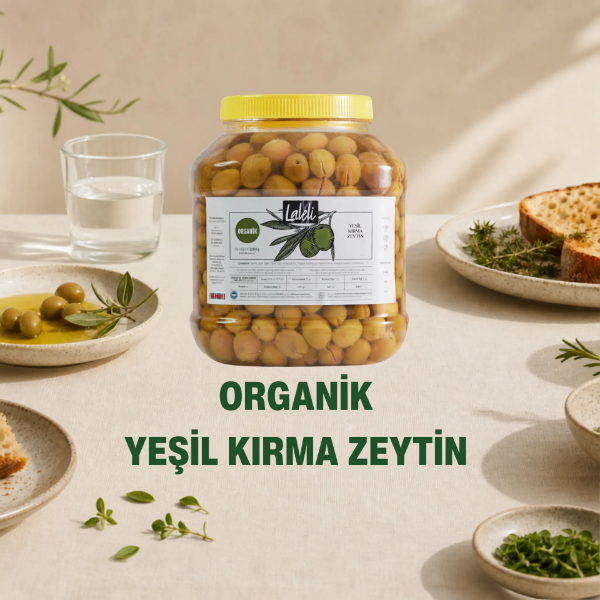 Organik Yeşil Kırma Zeytin 2,2 kg resmi