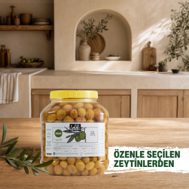 Organik Yeşil Kırma Zeytin 2,2 kg resmi