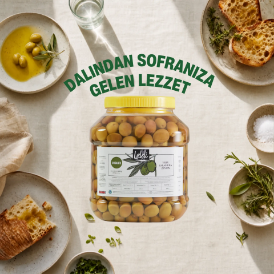 Organik Yeşil Salamura Zeytin 2,2 kg  resmi