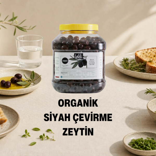 Organik Siyah Çevirme Zeytin 2,2 kg resmi