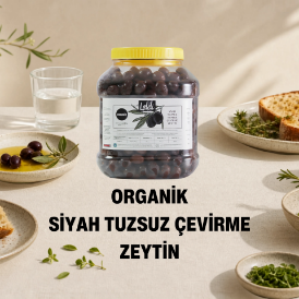 Organik Siyah Tuzsuz Çevirme Zeytin 2,2 kg resmi