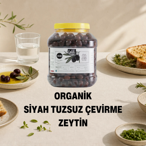 Organik Siyah Tuzsuz Çevirme Zeytin 2,2 kg resmi
