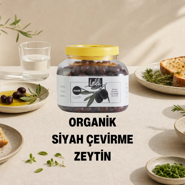 Organik Siyah Çevirme Zeytin 1,2 kg resmi