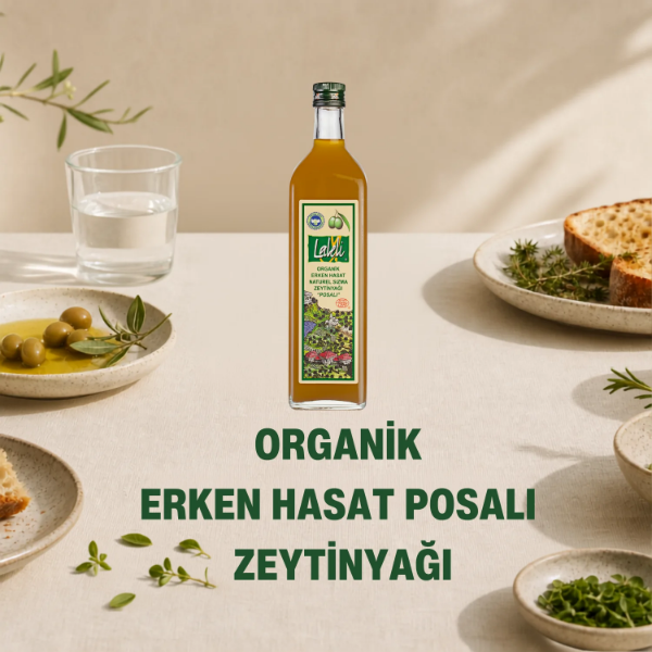 Organik Erken Hasat Posalı Zeytinyağı 1 L resmi